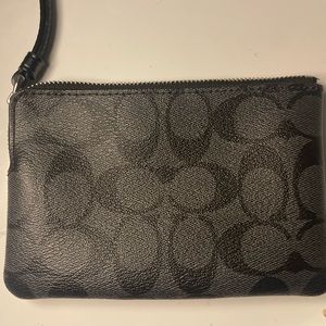 Coach wallet wristlet signature canvas